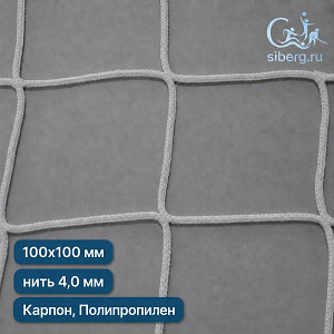 Заградительная сетка для лестниц 100х100 мм 4 мм белая (Капрон, Полипропилен)